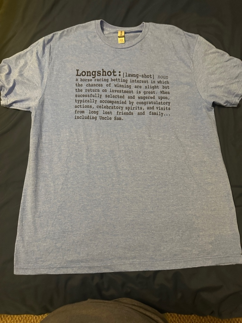 Gildan Light Blue 'Longshot' Definition Graphic Tee